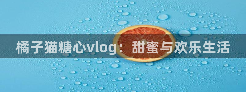 糖心释放vlog：橘子猫糖心vlog：甜