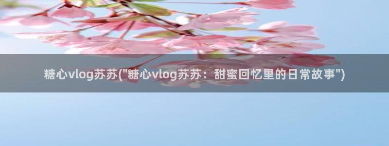 糖心vlog多乙小姐姐：糖心vlog苏苏